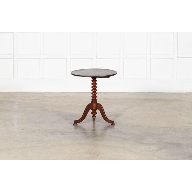 Antique English Tilt Top Bobbin Occasional Table in Mahogany, 1870 For Sale - Image 10 of 12