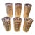 Mid Century Culver Basketweave Tumblers Canela Pattern - Set of 6 For Sale