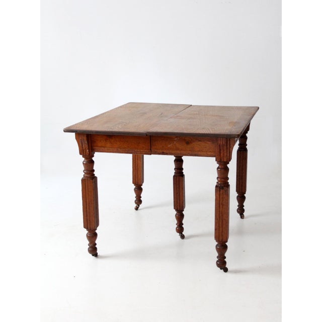 Antique Five Leg Dining Table For Sale - Image 4 of 15