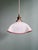 Metal Art Deco Pendant Light in Pleated Speckled Glass, 1930s For Sale - Image 7 of 14