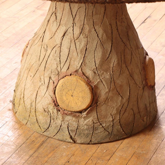 French Cast Stone Faux Bois Garden Table, C. 1960 For Sale In Philadelphia - Image 6 of 6