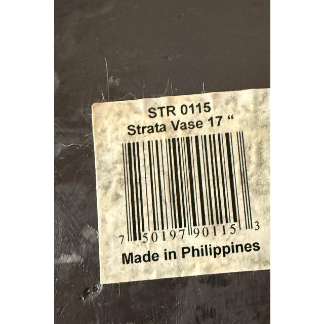Vintage Strata Vase 17” Tall Made in Philippines For Sale - Image 4 of 8