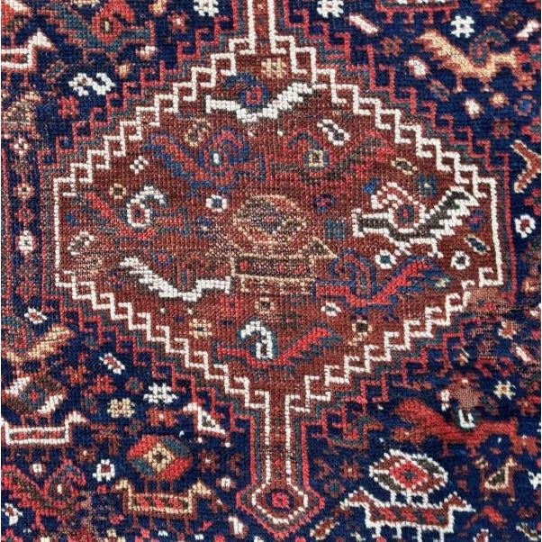 1940s Antique Tribal Rug | Allover Design | 4'x5" For Sale - Image 5 of 5