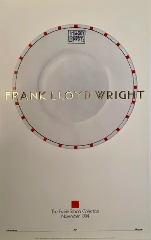 1980s Frank Lloyd Wright The Prairie Collection Exhibition Poster