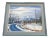 Late 20th Century Rural Winter Landscape Acrylic Painting, Framed For Sale
