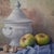 Mid-Century Modern Robert Chailloux Still Life on a Rustic Shelf Oil on Canvas, 1960s French For Sale - Image 3 of 7