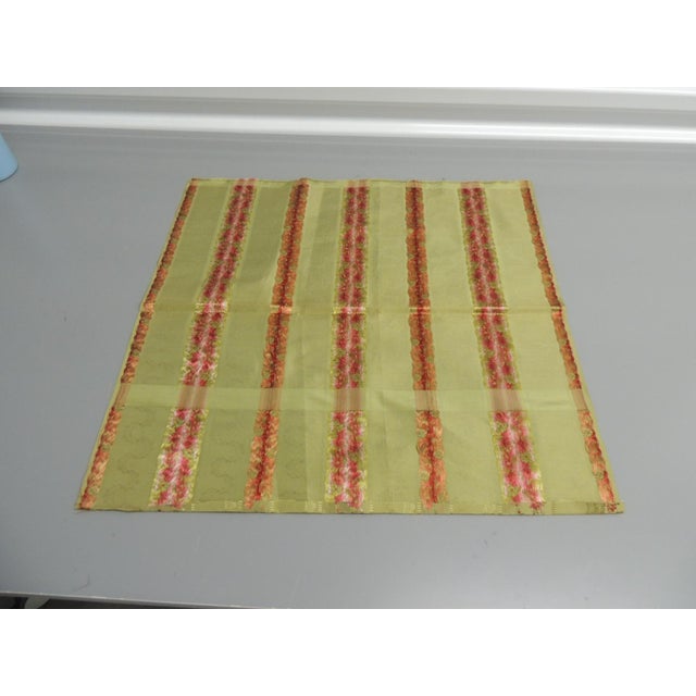 1940s Antique Silk Stripes French Brocade Fabric For Sale - Image 5 of 5