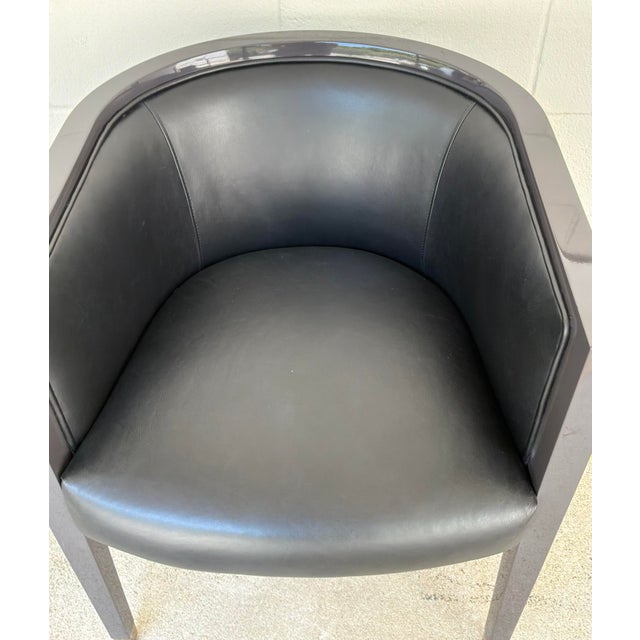 Wood Jonathan Charles Terra Barrel Back Dining Chairs Pair For Sale - Image 7 of 8