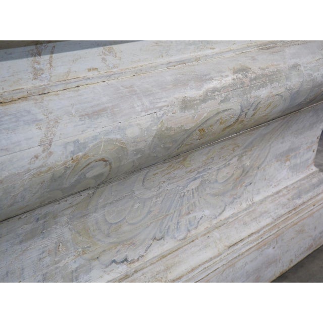 18th Century French Painted White Altar With Carrara Marble Top For Sale - Image 9 of 18