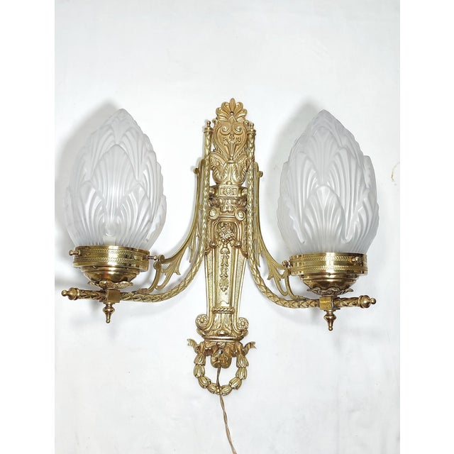 Bronze Wall Light, France, 1950s For Sale - Image 11 of 11