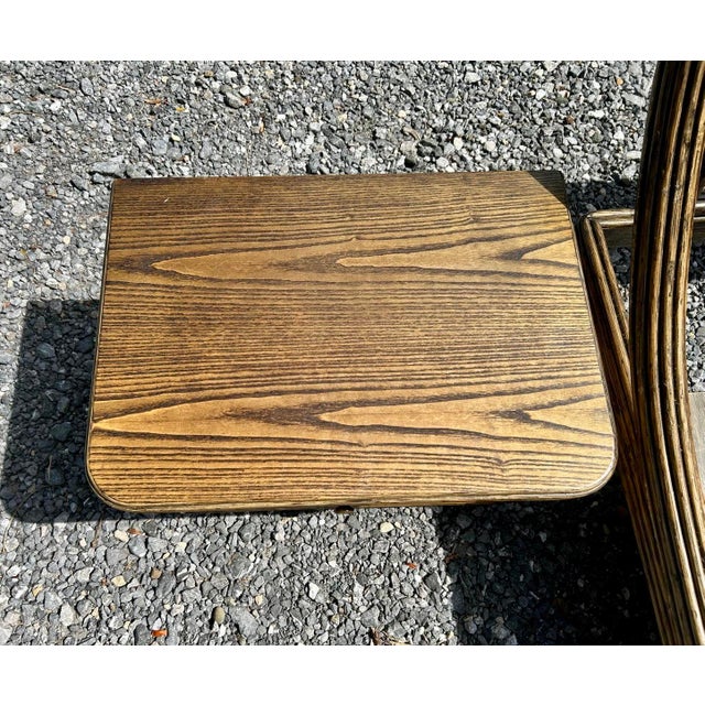 Beautiful bedside tables by Maugrion for Roche Bobois. Made of rattan and wood, manufactured in the 1980s. A matching...