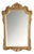 French Louis XV Style Hand-Carved Giltwood Wall Mirror with Beveled Glass, 1950s For Sale