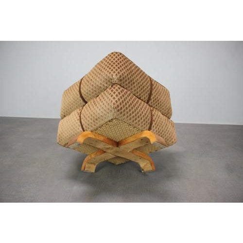Vintage Art Deco Stool by Jindřich Halabala, Czechoslovakia, 1930 For Sale - Image 9 of 11