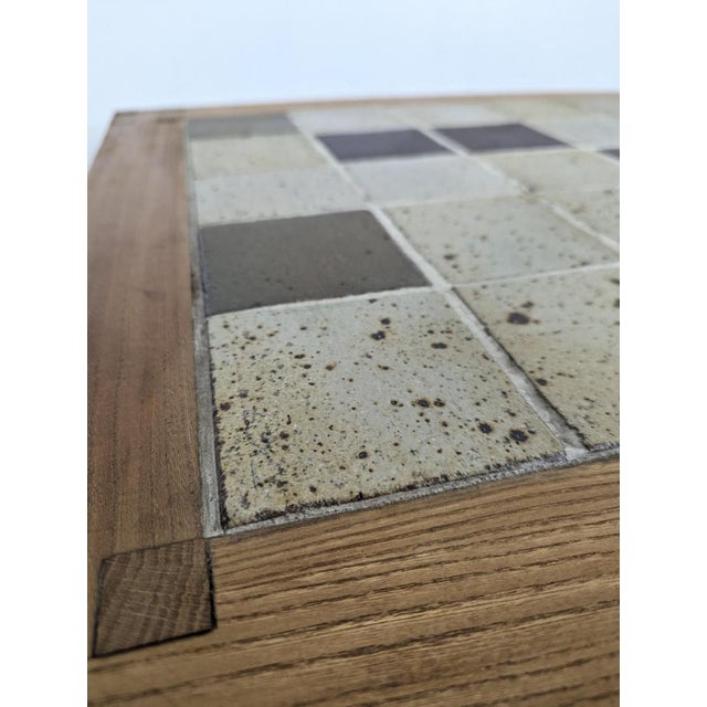 Coffee Table in Elm and Porcelain Stoneware from Maison Regain For Sale - Image 5 of 7