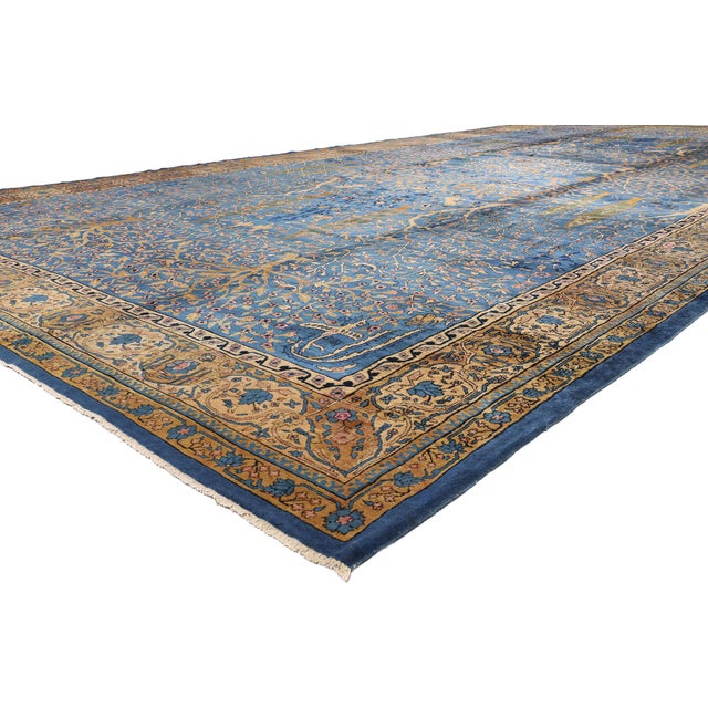 79705 Antique Indian Agra Rug, 11'06 x 23'01. The Celestial Sanctuary: A Late 19th Century Indian Agra Masterpiece of...