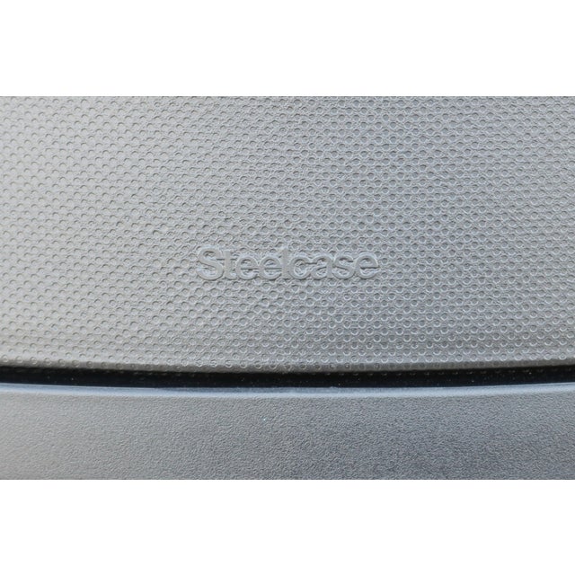 Steelcase New Amia Executive Ergonomic Office Chair Gray Vinyl, Fully Adjustable For Sale - Image 16 of 18