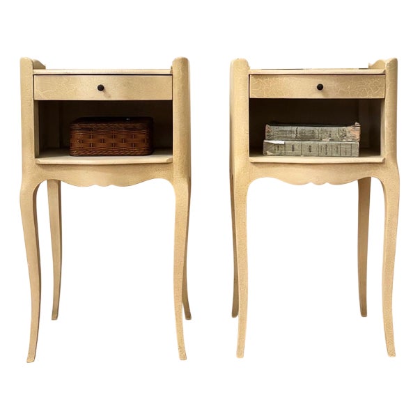 Mid-Century French Bedside Tables, Set of 2 For Sale