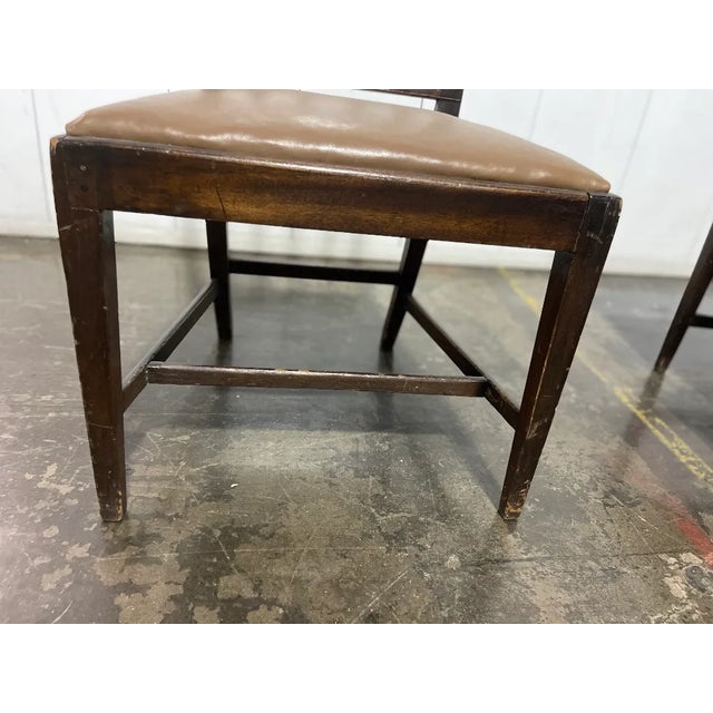 1990s Pair of Vintage Side Chairs With Leather Upholstery For Sale In Los Angeles - Image 6 of 7