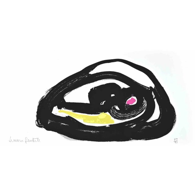 Abstract Composition is an original Lithograph realized by Simone Gentile in the 1980s. Hand-signed. Numbered. Edition,...