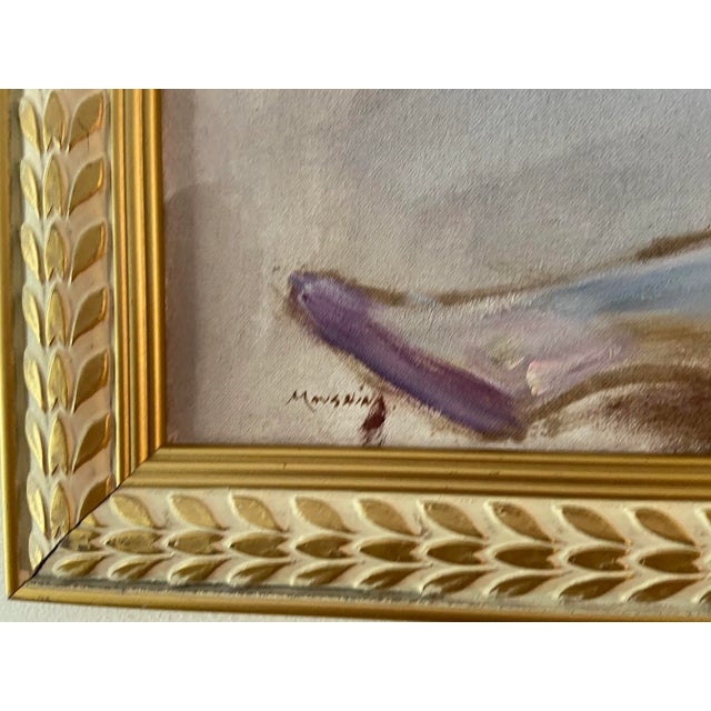 Wood Original Figurative Oil Painting of Millennial Woman in Mini Dress by Marina Movshina For Sale - Image 7 of 9