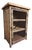 Industrial French Military Metal Storage Cabinet with Oak Top & Wooden Shelves for Ministère De Lair, 1956 For Sale