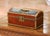 Coastal Set of Four Vintage Hand-Painted Wooden Treasure Boxes With Maritime Scenes For Sale - Image 3 of 13