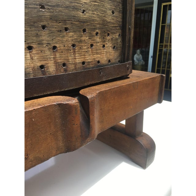 Antique Sculptural Solid Wood Wine Press For Sale - Image 12 of 16