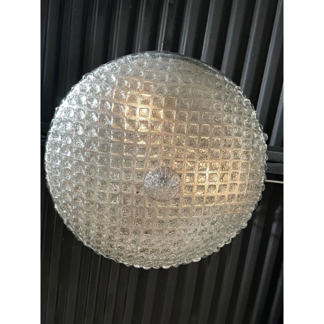 Murano Smoke Glass Flush Mount For Sale - Image 4 of 6