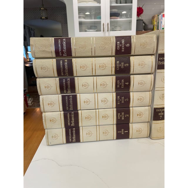 1960s 1961 Cream Encyclopedia Britannica Complete Set, 1961 Printing – 24 Volumes With Gilt Edges For Sale - Image 5 of 16