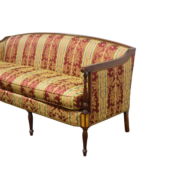 American Hickory Chair Furniture Co. By Stickley Sheraton Style Sofa For Sale - Image 3 of 10