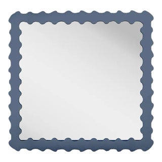 Fleur Home Audubon Bamboo Square Mirror in Distance, 48x48 For Sale
