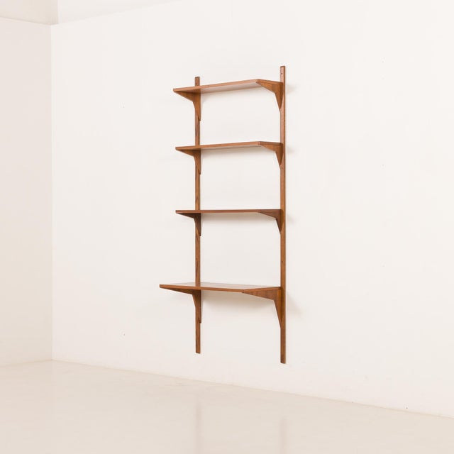 Cado Mid-Century Danish Walnut Shelving Unit in the style of Poul Cadovius, 1960s For Sale - Image 4 of 11