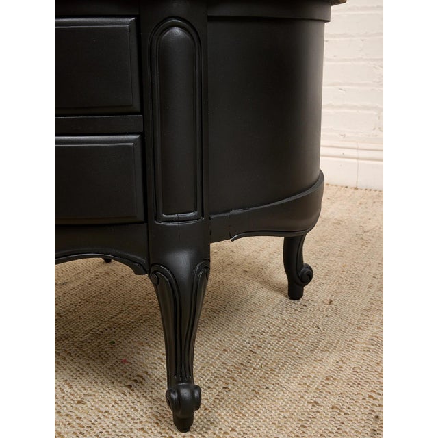 Wood Black Vintage Burlwood Top Occasional Side Table For Sale - Image 7 of 12