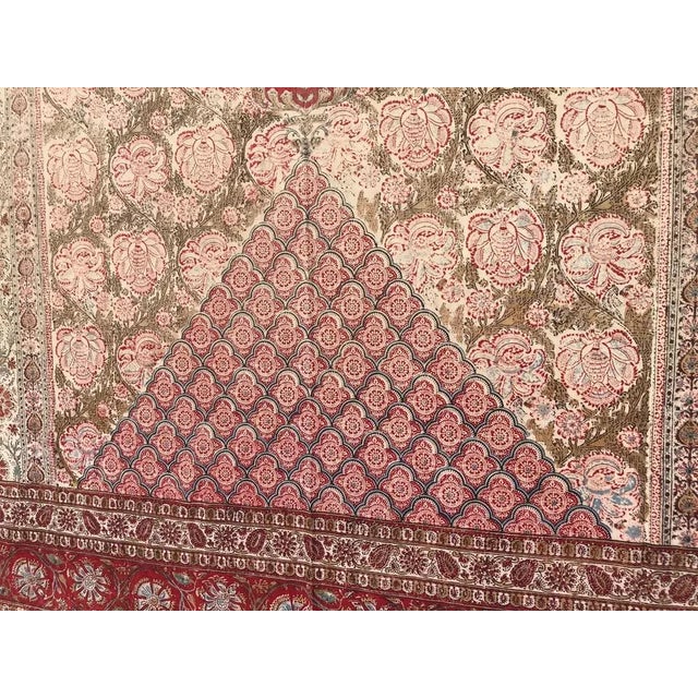 Mid-20th Century Indian Kalamkar Rug, 1950s For Sale - Image 6 of 11