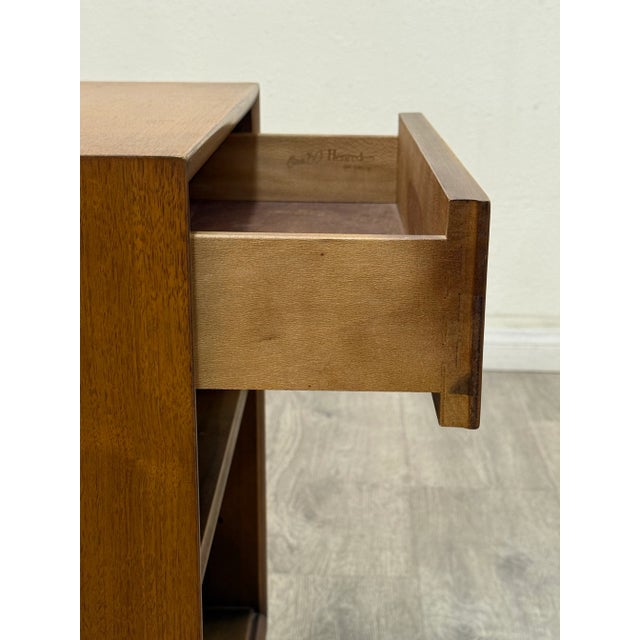 Wood Pair of Mid Century Modern Nightstands For Sale - Image 7 of 11