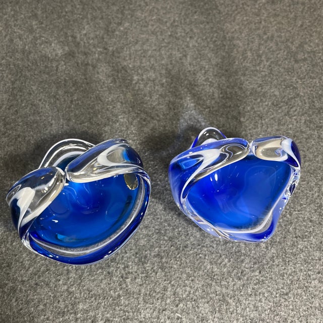 Mid 20th Century Mid 20th Century Flygsfors Coquille Glass Bowls - Set of 2 For Sale - Image 5 of 11