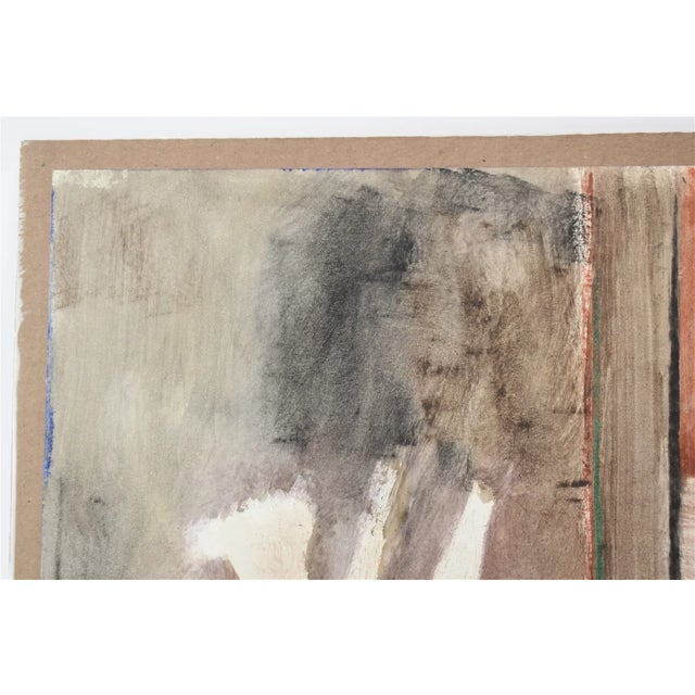 Abstract Vintage Orignal Lucia Wilcox Gouache Mixed Media Abstract Nudes Painting Sketch For Sale - Image 3 of 7