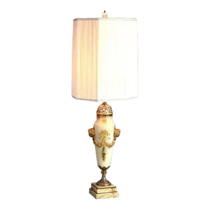 Antique French Onyx, Ormolu & Champleve Enameled Table Lamp Circa 1920
