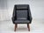 Danish Highback Armchair in Black Leatherette and Teak, 1970s For Sale - Image 18 of 18