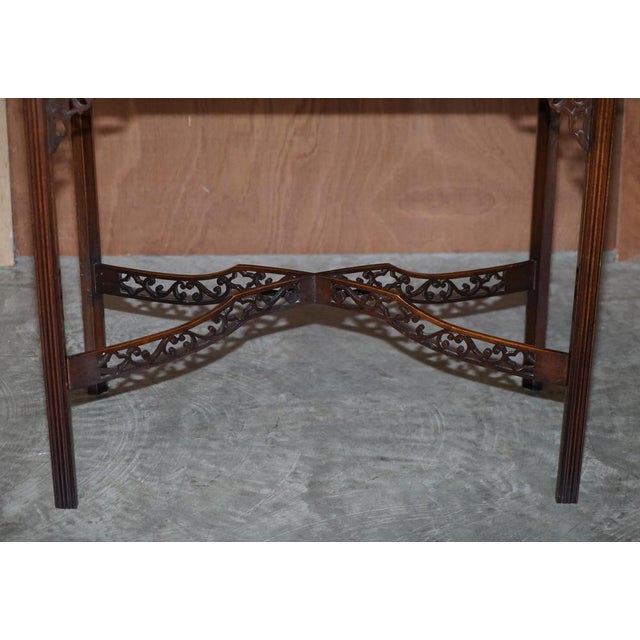 19th Century Hardwood and Silver Tea Table in the style of Thomas Chippendale For Sale - Image 9 of 18