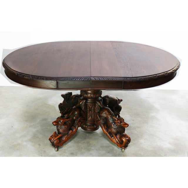 Antique French Oak Oval Dining Table, 1860 For Sale - Image 4 of 14