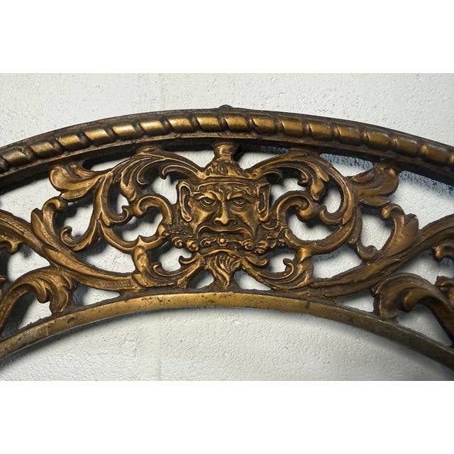 Large Antique Solid Gold Gilt Bronze Oscar Bach Reticulated Ornate Wall Mirror For Sale - Image 10 of 14