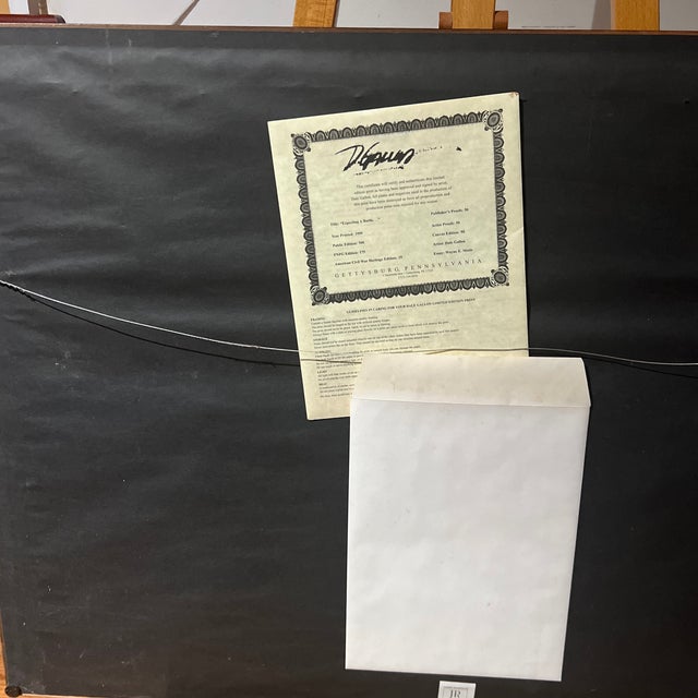 Blue 1999 Original Print Signed Numbered by Dale Gallon Framed Titled Expecting a Battle For Sale - Image 8 of 12