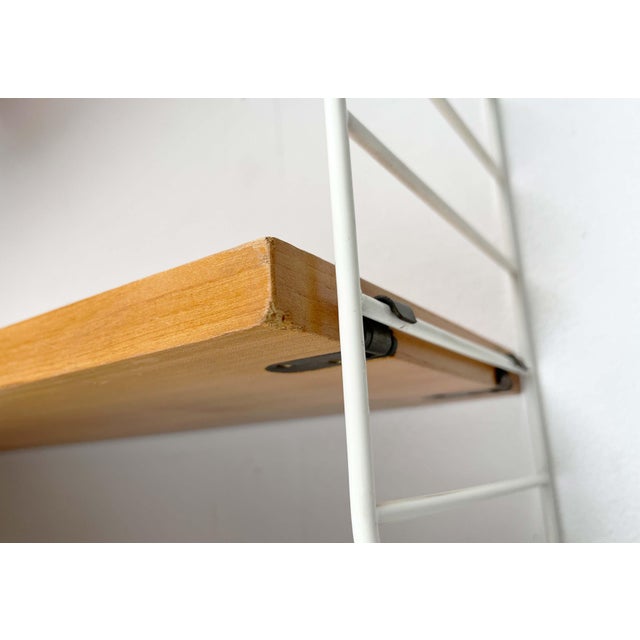 Wood Mid-Century Modern White String Shelf from String Design Ab, Sweden, 1960s For Sale - Image 7 of 18