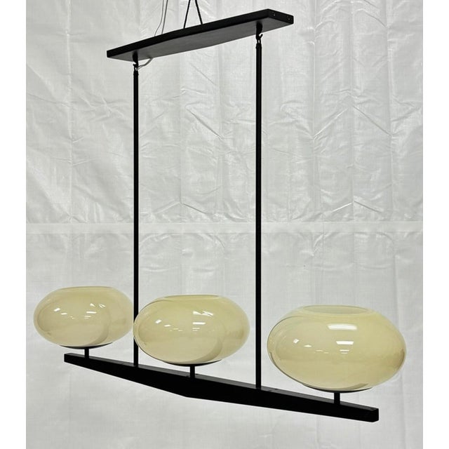 Visual Comfort Marian Jamieson "Spyglass" Chandelier Antique Brass Shell White Glass For Sale - Image 4 of 18