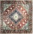 A beautiful antique Persian Feraghan Sarouk rug woven in an uncommon square format. The rug features a classic medallion...