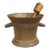 Large French Antique Cast Iron Mortar With Pestle, Circa 1800 For Sale
