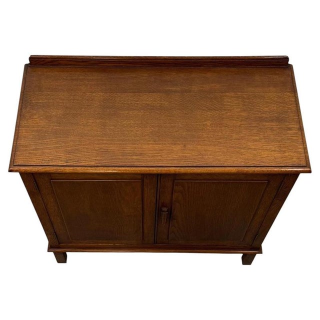 Antique English Edwardian Oak Buffet, 1890s For Sale - Image 3 of 11