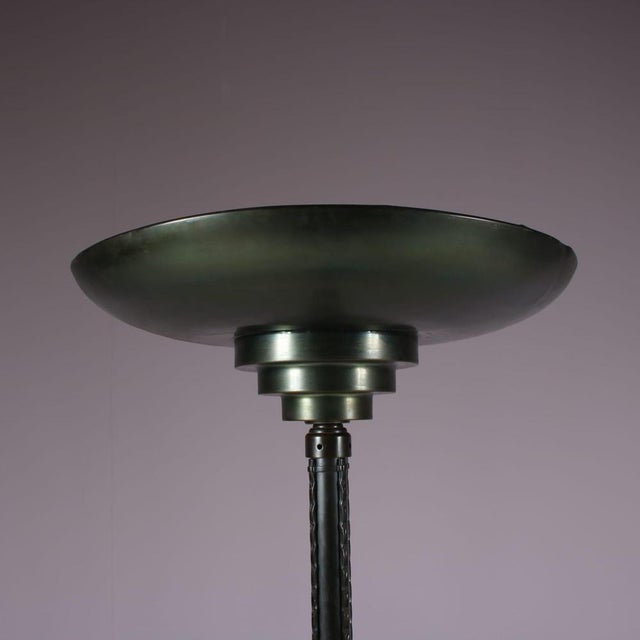 Amsterdamse School Uplighter Floor Lamp, Netherlands, 1930s For Sale - Image 14 of 14