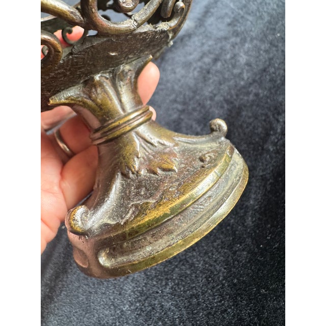 Antique Japanese Bronze Koro Incense Burner With Openwork Lotus Motif For Sale In Palm Springs - Image 6 of 11